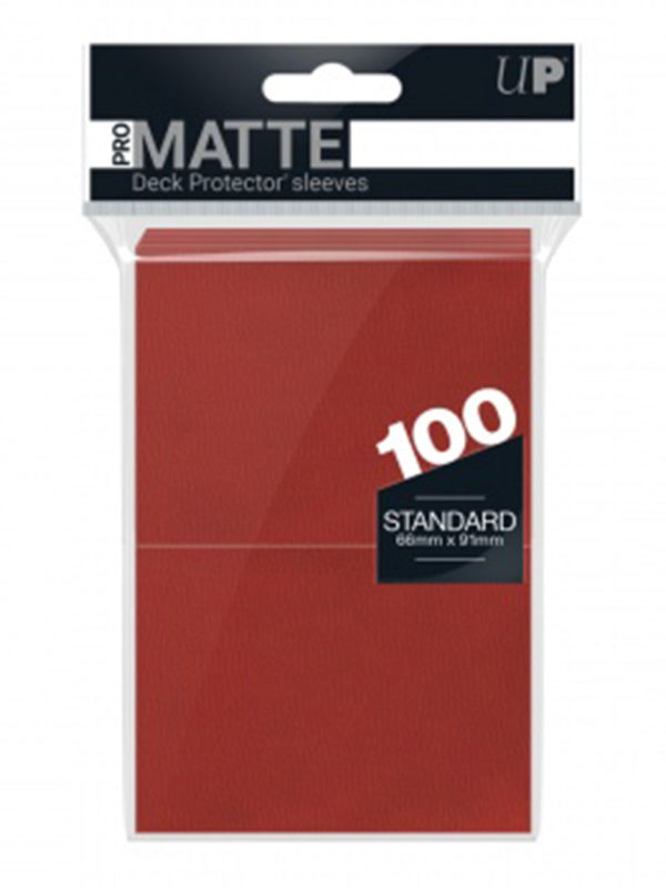 UltraProMatteHullenStandard100pcsRed2