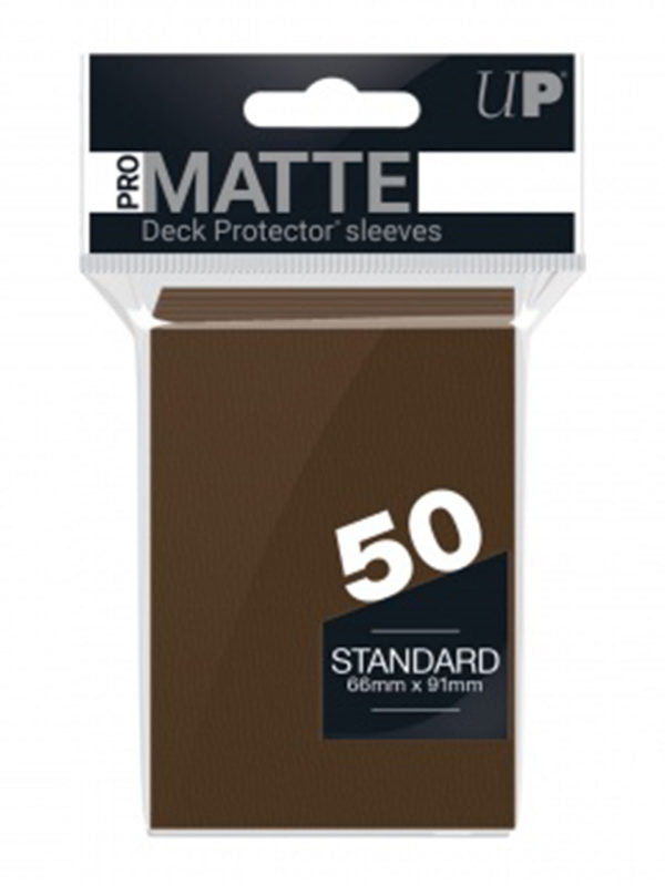 UltraProMatteHullenStandard50pcsBrown2