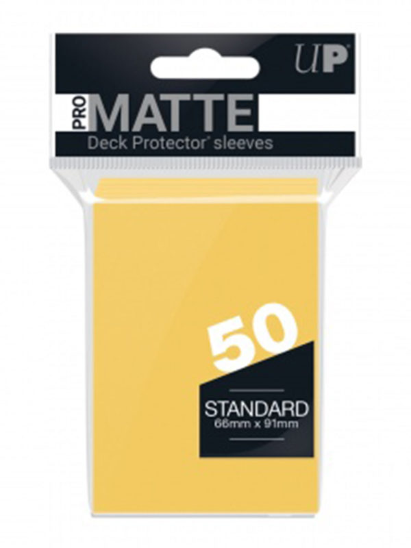 UltraProMatteHullenStandard50pcsYellow2